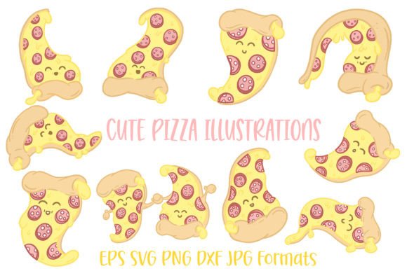 10 Cute Pizza Slice Kawaii SVG Cartoon Review for Embroidery Projects
