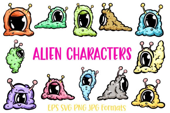 17 Weird Alien Blob Monster Creature Graphics for Bold Branding