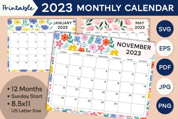 2023 Monthly Calendar Embroidery Design Review