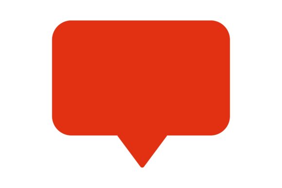 Chat Box Red: A Vibrant Graphic Design Asset for Crafts and Local Business Branding