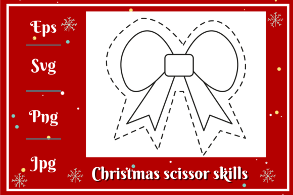 Christmas Scissor Skills: A Festive Graphic Design Asset for Crafters