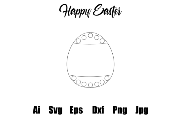 Easter Egg Black Line Arts: A Versatile Graphic Design Freebie for Crafters