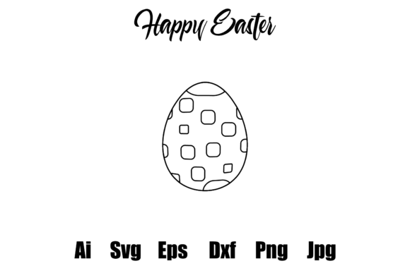 Easter Egg Black Line Vector – A Versatile Freebie for Creative Design Projects