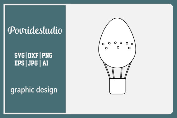 Easter Egg Hot Air Balloon Coloring Page: A Versatile Graphic Freebie for Creative Marketing