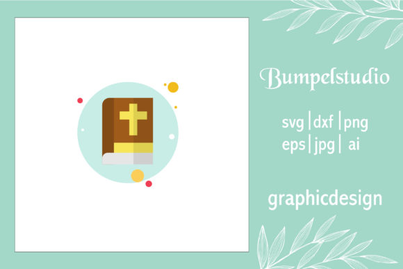 Easter Icon Bible Circle Blue – A Versatile Graphic Design Freebie for Digital Sellers