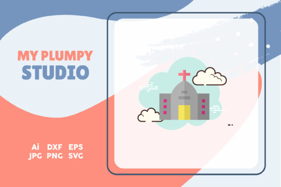 Easter Icon Church Sky Cloud White – A Versatile Graphic Design Freebie for Crafters
