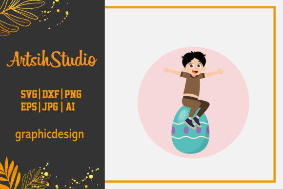 Easter Icon - Cute Boy: A Versatile Graphic Design Asset for Creative Marketers