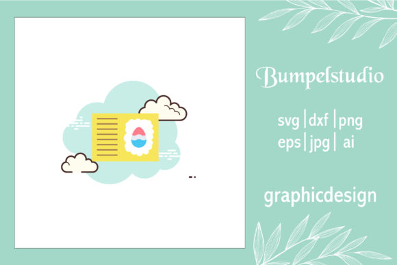 Easter Icon Egg Card Sky Cloud White: A Versatile Graphic Design Asset for Content Creators
