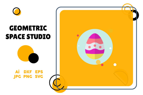 Easter Icon Egg Circle Blue: A Versatile Graphic Design Asset for Local Business Branding