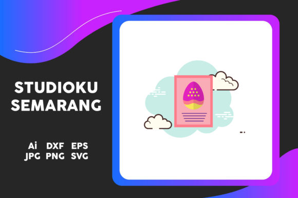 Easter Icon Egg Note Sky Cloud White: A Versatile Graphic Design Freebie for Branding and Content