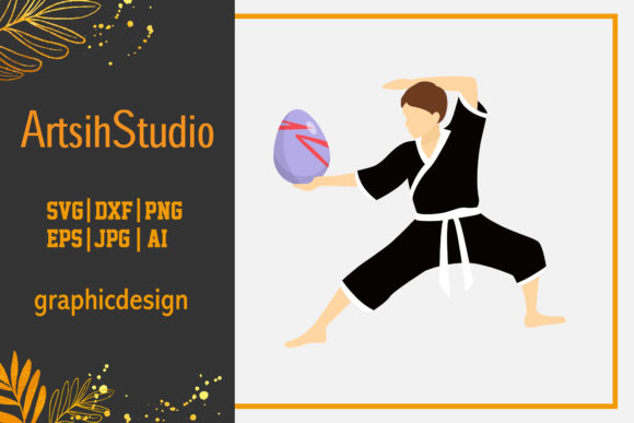 Easter Icon -fighter Black Clothes: A Bold Graphic Freebie for Creative Projects