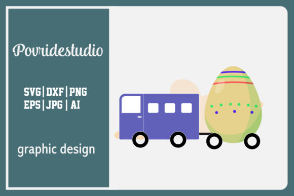 Easter Toy Car and Eggs Tosca: A Versatile Graphic Design Asset for Creative Sellers