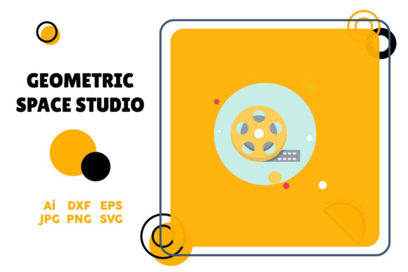 Family Icon Film Reel Circle Blue: A Polished Graphic for Content Creators