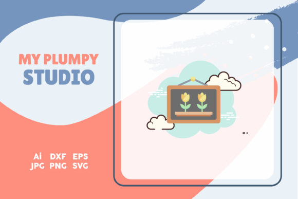 Family Icon Flower Frame Cloud White: A Versatile Graphics Freebie for Content Creators