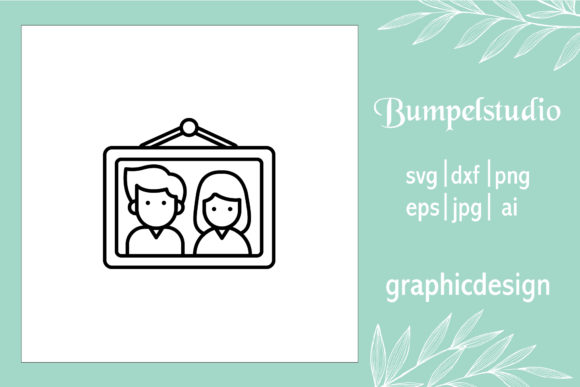Family Icon Frame Line Black Embroidery Design Review