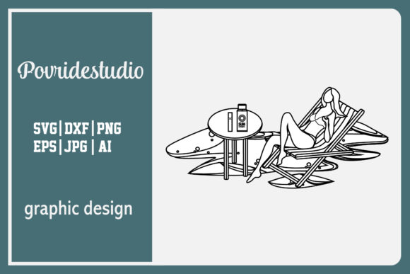 Flat Illustration-Summer Relax Colorless Review for Real Projects