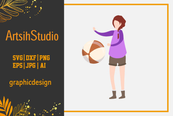 Flat Ilustration - Summer Ball Brown: A Versatile Freebie for Creative Projects
