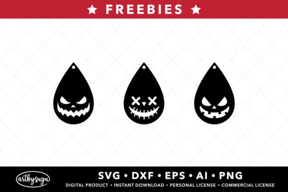 Halloween Earrings SVG Freebies: A Versatile Graphic Design Asset for Creative Content