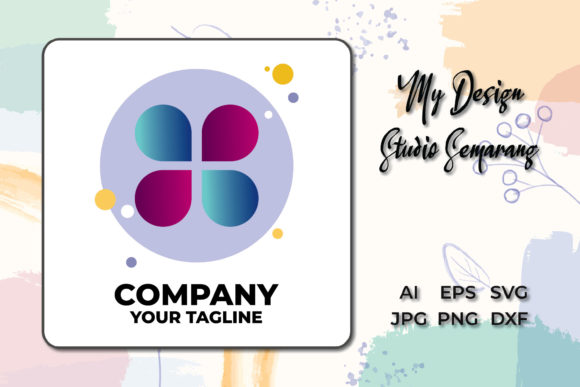 Logo Company Circle Buble Petal Flower: A Freebie Graphic for Real Crafting