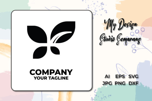 Logo Company Material Filled Leafs: A Premium Graphic Freebie for Local Business Branding