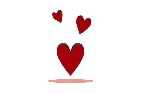 Love Red Black - Slowly Falling Graphics for Crafts