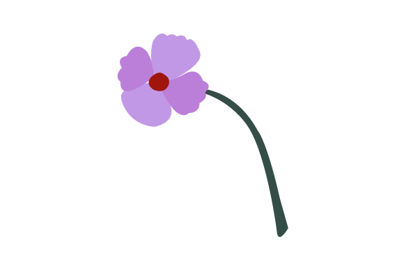 Purple Flower Icon Vector Design: A Versatile Graphics Freebie for Branding