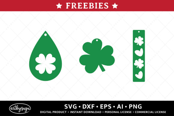St Patricks Day Earrings SVG Freebies for Crafts and Graphics