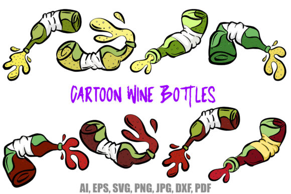Wine Bottle Illustrations Red and White: A Designer’s Take on a Versatile Graphic Design Asset